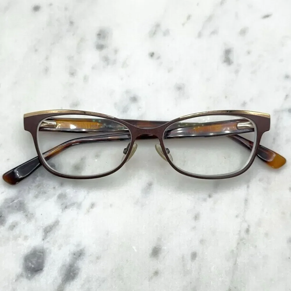 Jimmy Choo 147 PWZ Brown (Shimmer) & Gold Eyeglasses Frames Only Italy 52-15-145